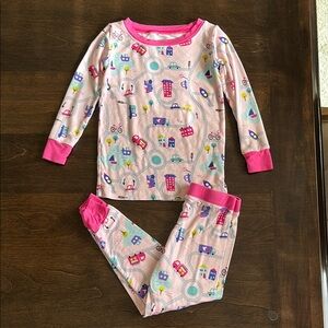 Little Sleepies Pink Kids Pajamas with Fun Print